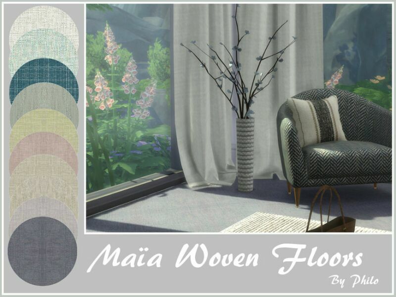 Maia Woven Floors By Philo Sims 4 CC