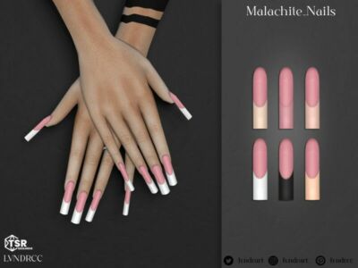 Malachite Nails Sims 4 CC