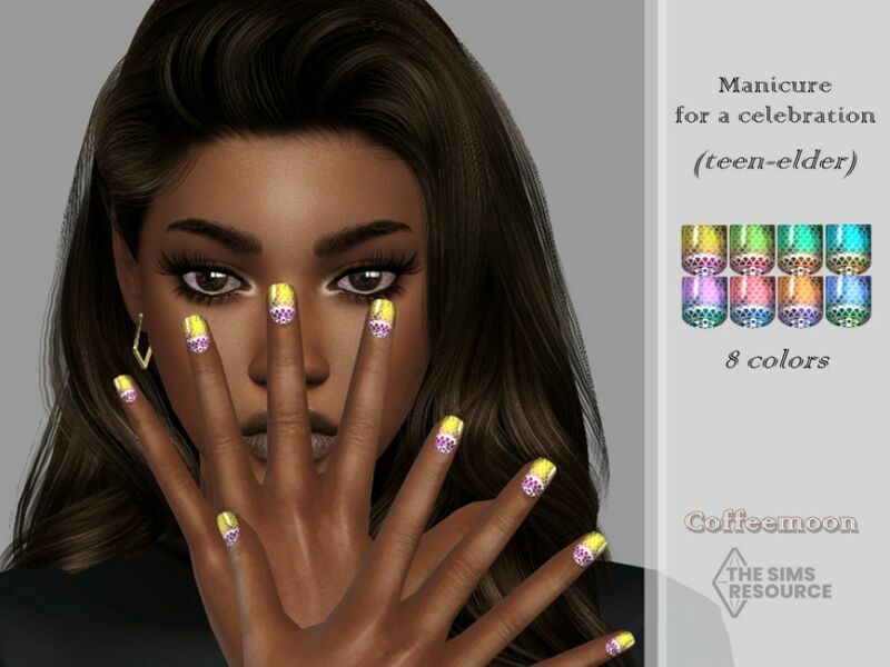 Manicure For A Celebration By Coffeemoon Sims 4 CC