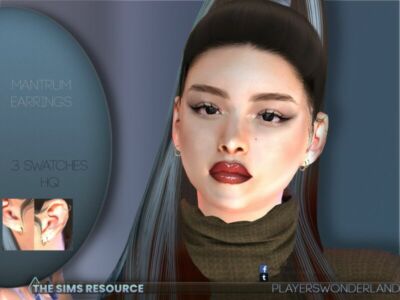 Mantrum Earrings By Playerswonderland Sims 4 CC