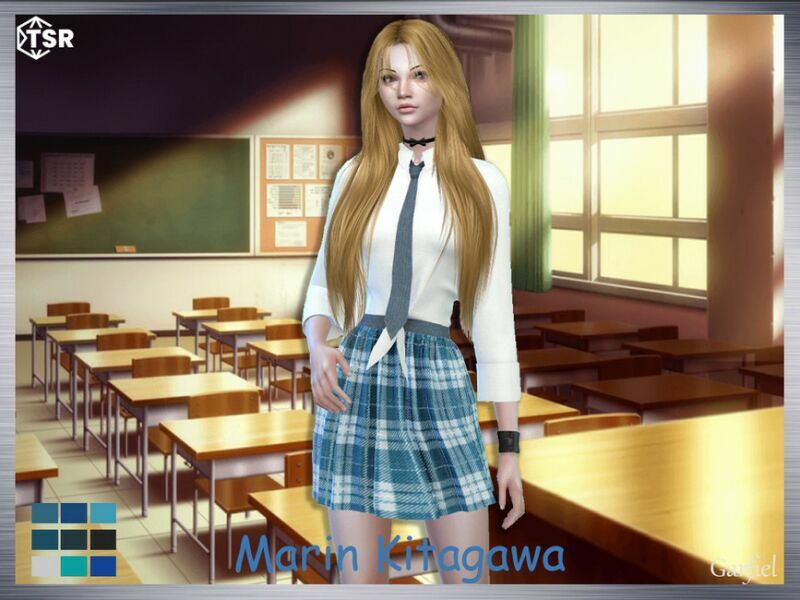 Marin Kitagawa – School Uniform By Garfiel Sims 4 CC