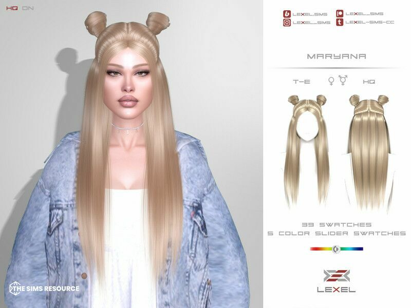 Maryana – Hairstyle Sims 4 CC