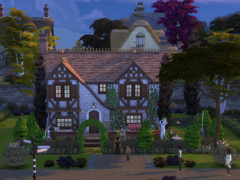 Medieval Christmas Cottage NO CC By SGK45 Sims 4 CC