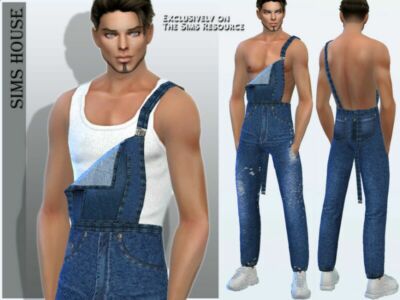 Men’s Denim Jumpsuit Sims 4 CC