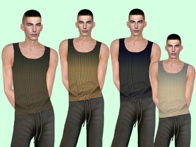 Men’S Tank TOP In Four Colors. By Danzippy86 Sims 4 CC