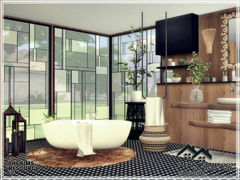 Meri – Bathroom – CC Only TSR By Marychabb Sims 4 CC