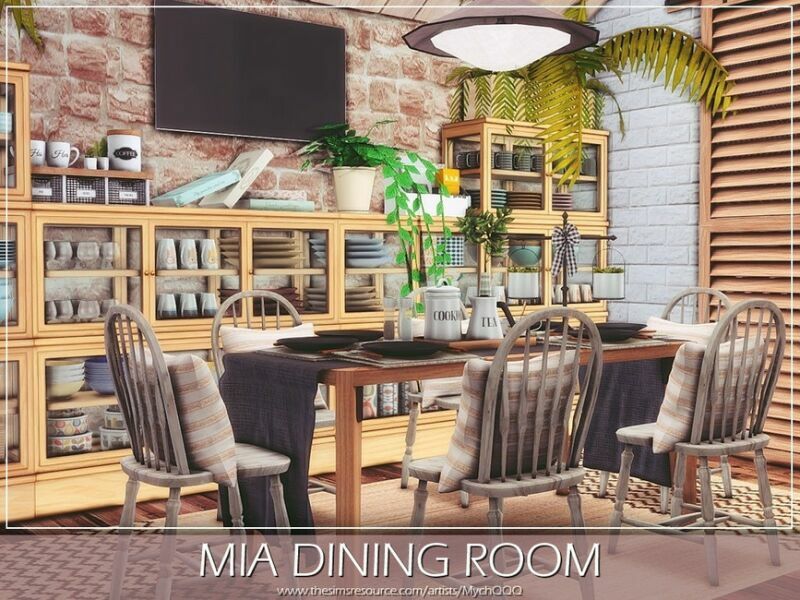 sims 4 cc mia dining room by mychqqq 2