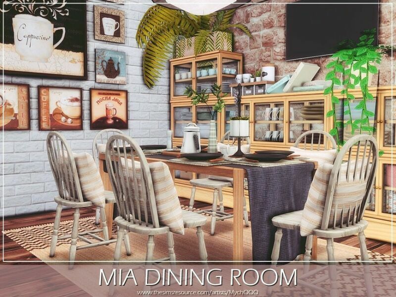 sims 4 cc mia dining room by mychqqq 3