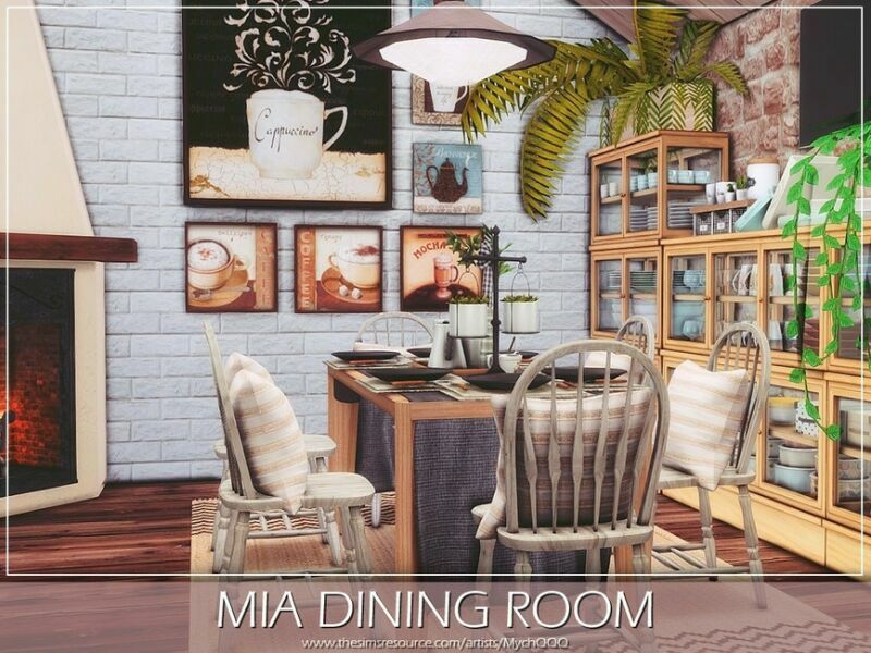 sims 4 cc mia dining room by mychqqq 5