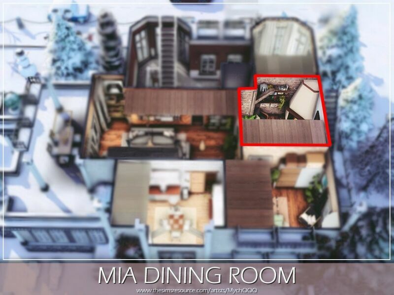 sims 4 cc mia dining room by mychqqq 6