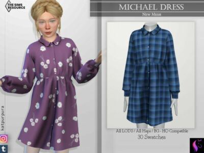 Michael Dress By Katpurpura Sims 4 CC