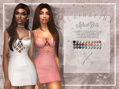 Millicent Dress By Alainalina Sims 4 CC