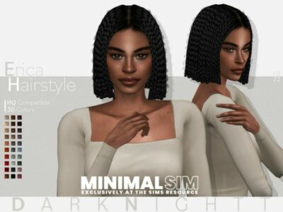 Minimalsim – Erica Hairstlye By Darknightt Sims 4 CC