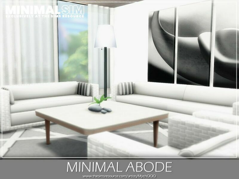 sims 4 cc minimalsim minimal abode by mychqqq 4