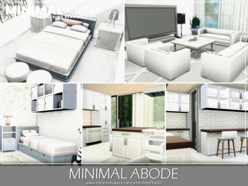 sims 4 cc minimalsim minimal abode by mychqqq 5