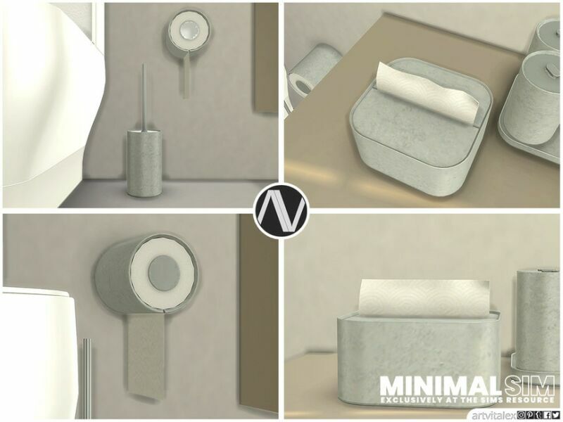 sims 4 cc minimalsim quito bathroom extra by artvitalex 2