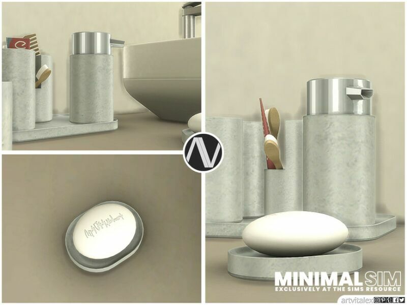 sims 4 cc minimalsim quito bathroom extra by artvitalex 3