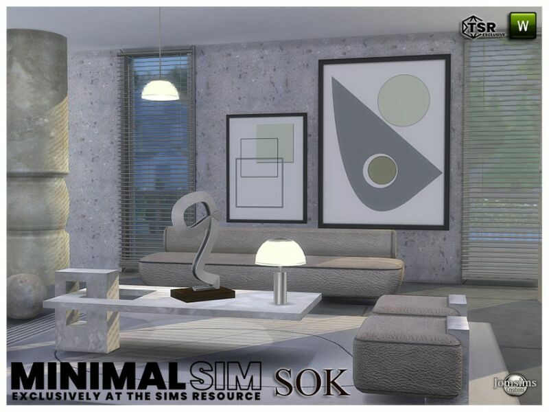 sims 4 cc minimalsim sok living room by jomsims 6