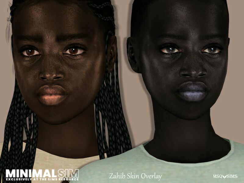 Minimalsim – Zahib Skin Overlay By Msqsims Sims 4 CC