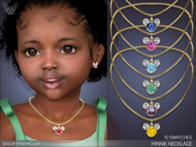 Minnie Necklace For Toddlers By Giulietta Sims 4 CC