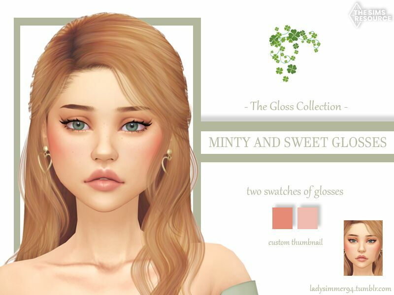 Minty And Sweet Glosses By Ladysimmer94 Sims 4 CC