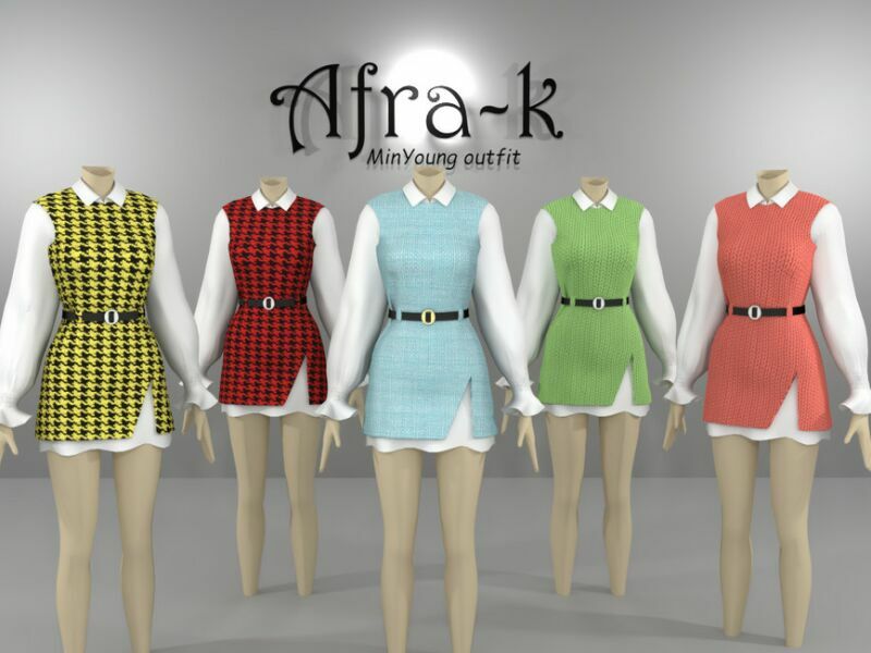 sims 4 cc minyoung outfit by akaysims 2