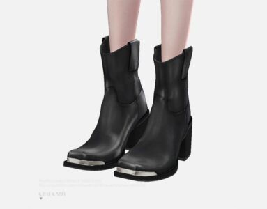 Miumiu Cowgirl Western Ankle Boots By Charonlee Sims 4 CC