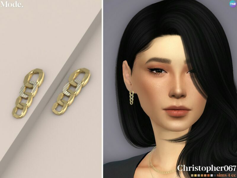 Mode Earrings By Christopher067 Sims 4 CC