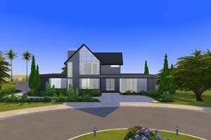 Modern Century Home – Shell Sims 4 CC