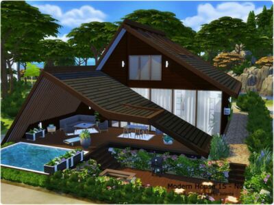 Modern House 15 – NO CC By Jolanta Sims 4 CC