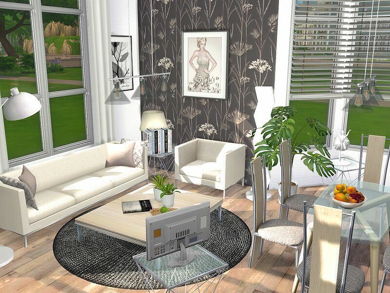 Modern Living Room – CC Needed By Flubs79 Sims 4 CC