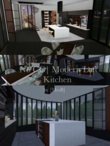 Modern Loft Kitchen |CC Free By Mrsbarbiex3 Sims 4 CC