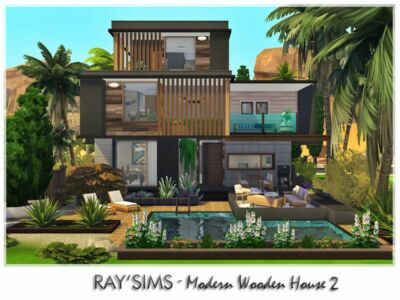 Modern Wooden House 2 Sims 4 CC