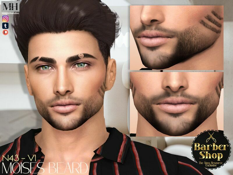 Moises Beard N43 – V1 By Magichand Sims 4 CC