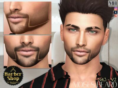 Moises Beard N43 – V2 By Magichand Sims 4 CC