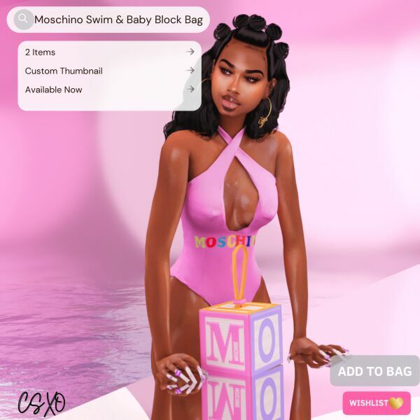 sims 4 cc moschino swim baby block bag 3