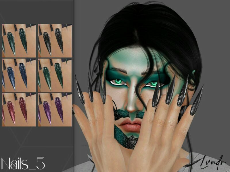 Nails_5 By Lvndrcc Sims 4 CC