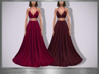 Natalie Gown II By Pipco Sims 4 CC