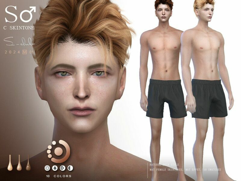 Nature Colorful Male Skintones 0124 Sims 4 CC