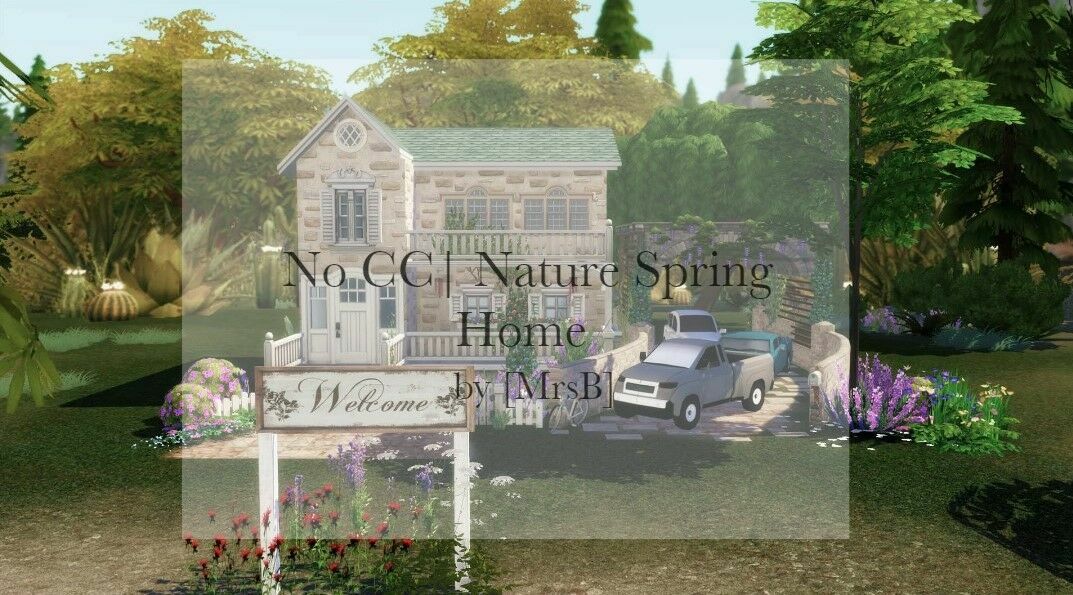 Nature Spring Home |CC Free By Mrsbarbiex3 Sims 4 CC