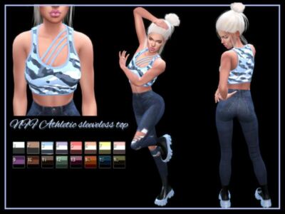 NFF Athletic Sleeveless TOP By Nadiafabulousflow Sims 4 CC