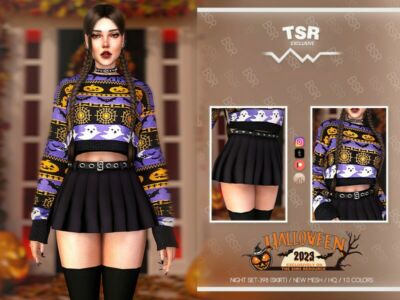 Night SET-398 (Skirt) BD1081 By Busra-Tr Sims 4 CC