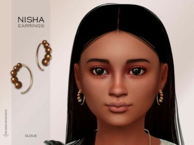 Nisha Earrings Child By Suzue Sims 4 CC