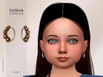 Nisha Earrings Toddler By Suzue Sims 4 CC