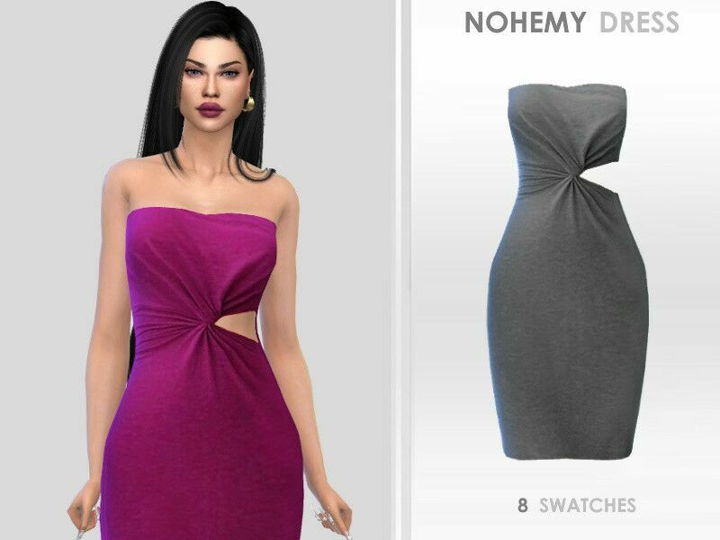 Nohemy Dress By Puresim Sims 4 CC