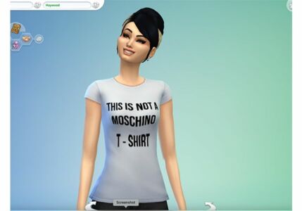 NOT A Moschino T-Shirt Sims 4 CC