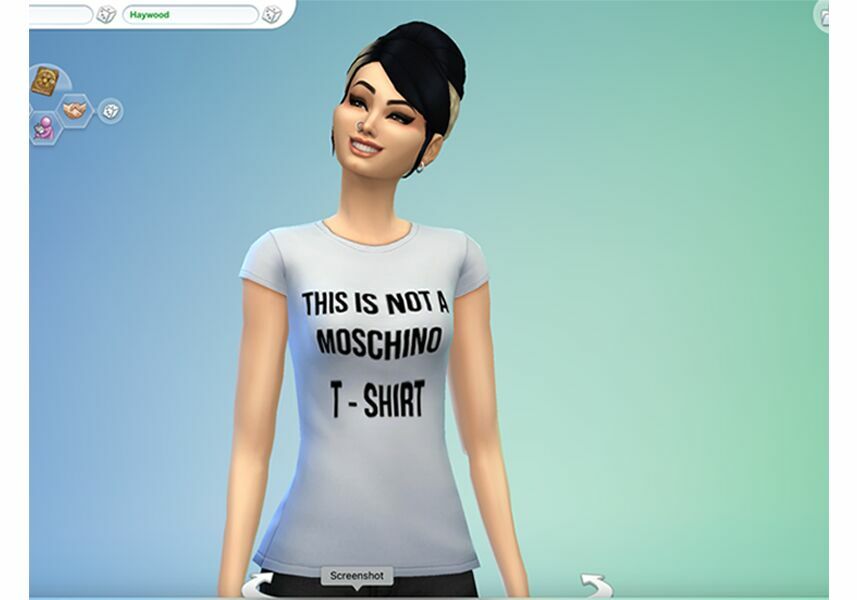 NOT A Moschino T-Shirt Sims 4 CC