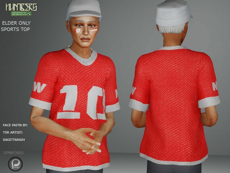 Number 10 Jersery Sims 4 CC