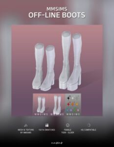 Off-Line Boots By Mmsims Sims 4 CC