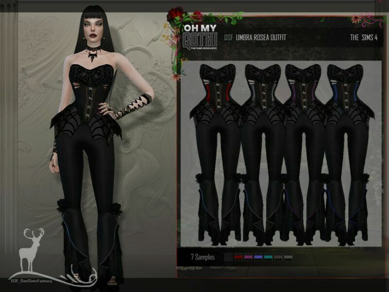 sims 4 cc oh my goth umbra rosea outfit by dansimsfantasy 2